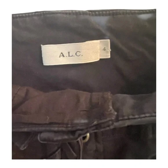 A.L.C Black Lace-Up High Rise Skinny Pants Size 4 - Picture 10 of 11